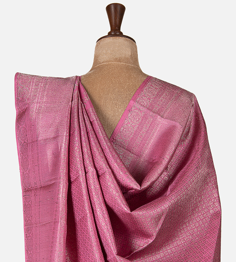 Pink Kanchipuram Silk Saree