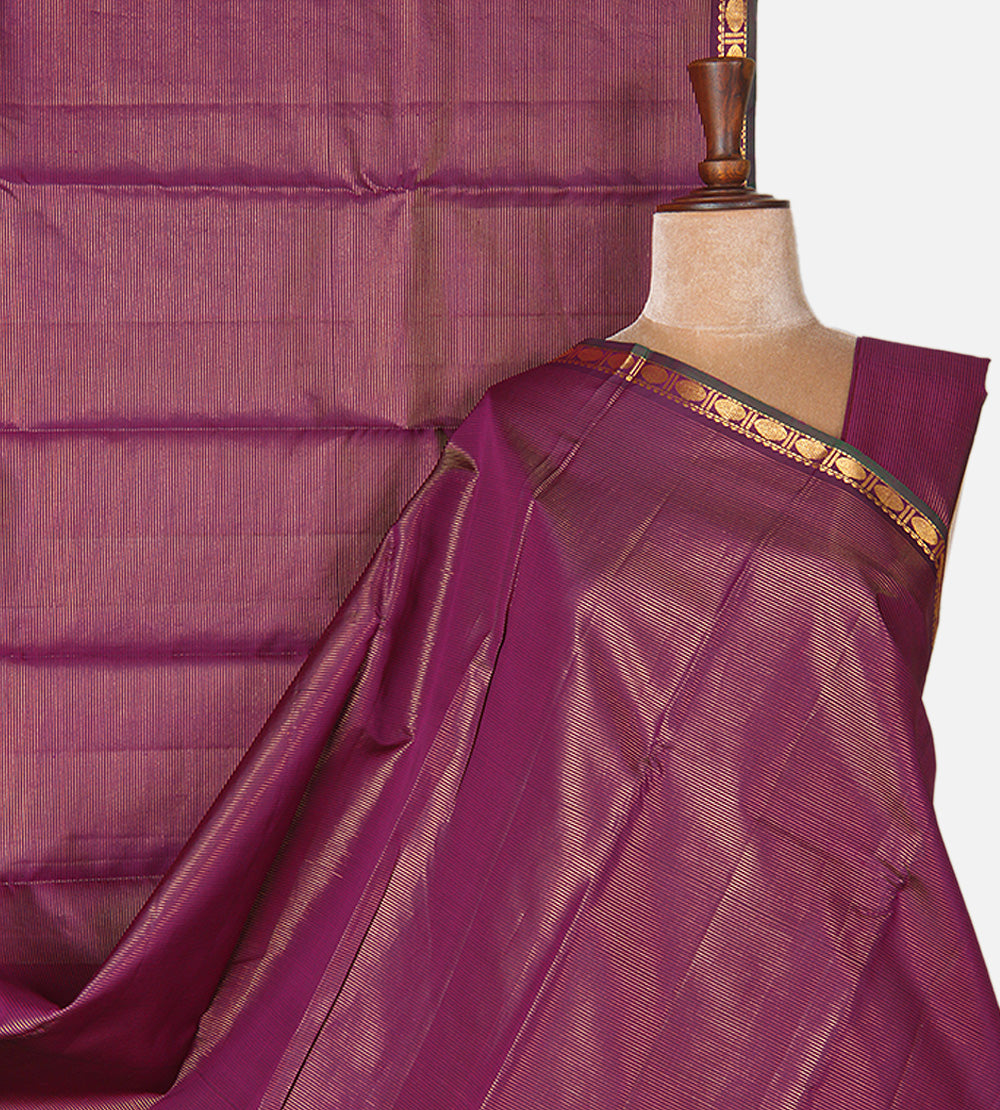 Purple Kanchipuram Silk Saree