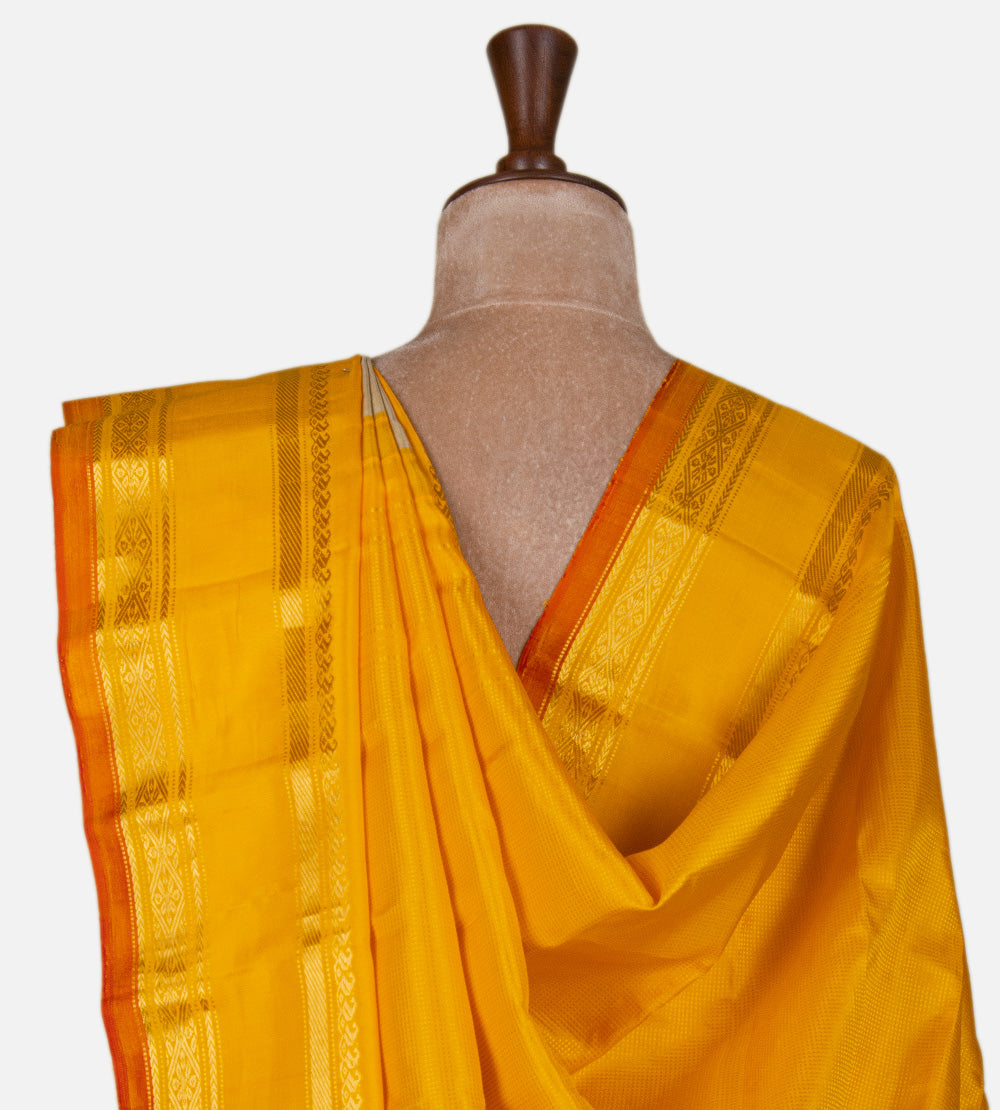 Dark Beige Gadwal Silk Saree
