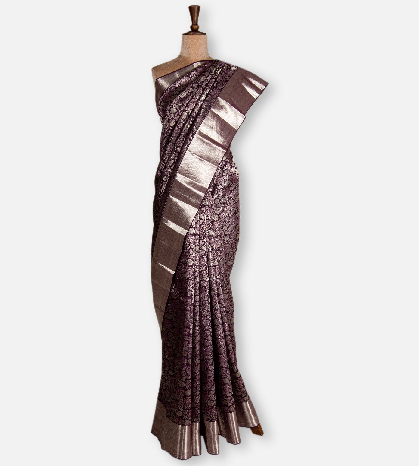 Purple Kanchipuram Silk Saree
