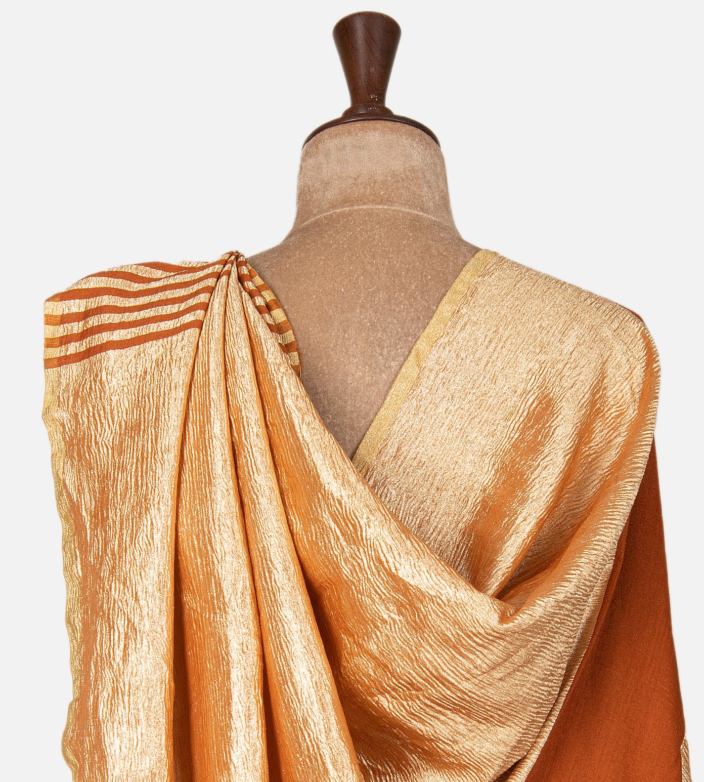 Red Moonga Tussar Saree