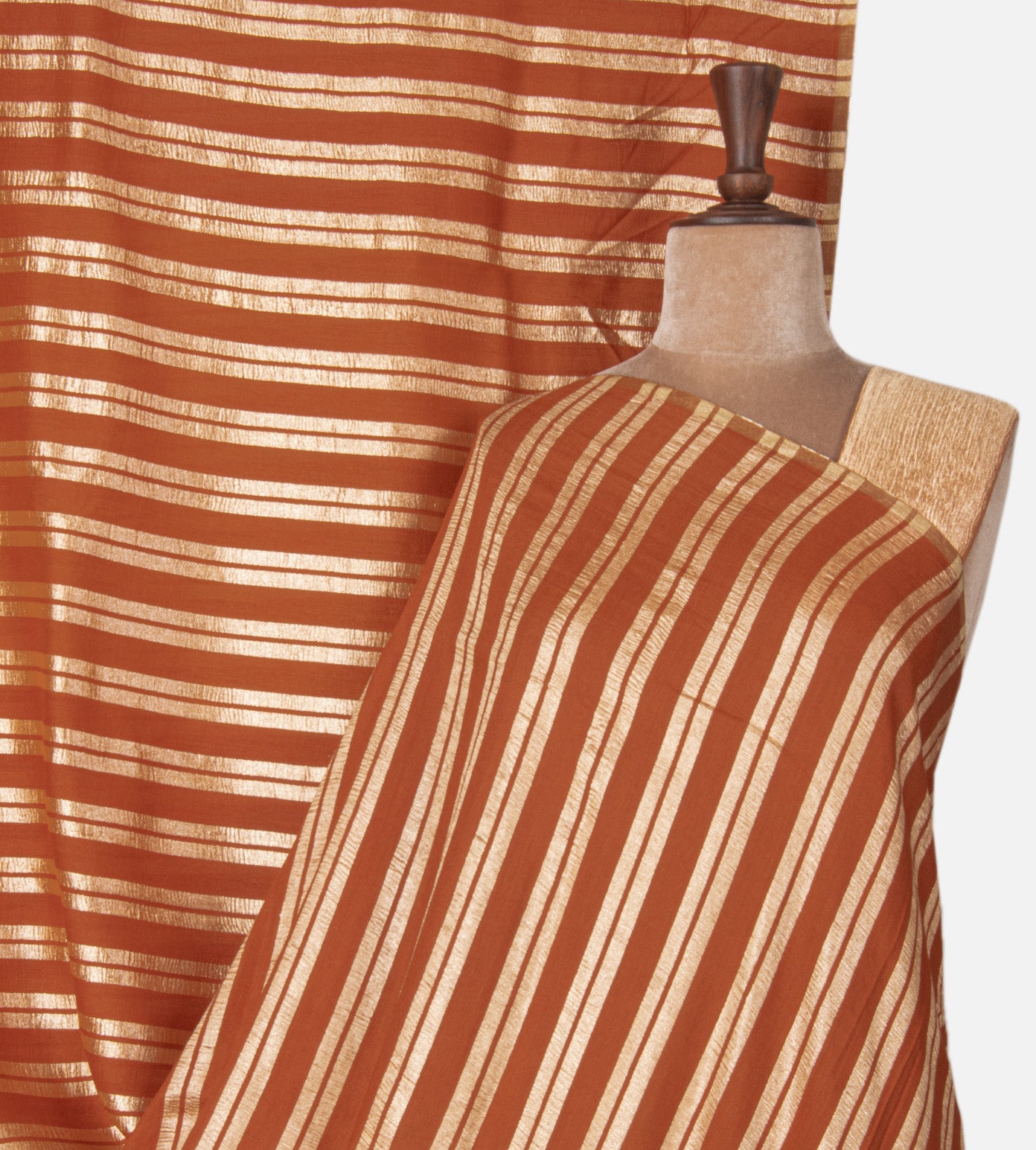 Orange Moonga Tussar Saree