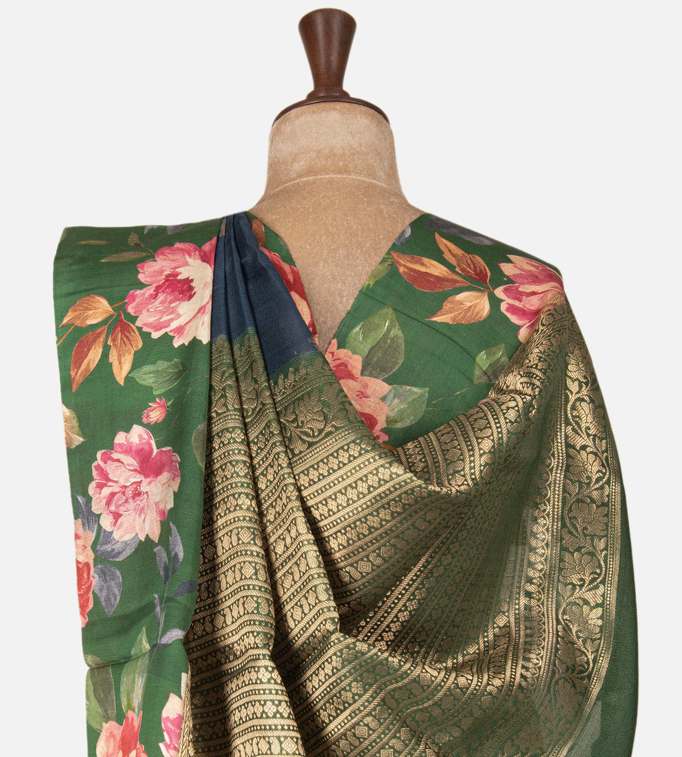 Blue Tussar Saree