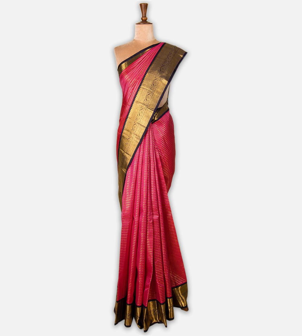 Pink Kanchipuram Silk Saree