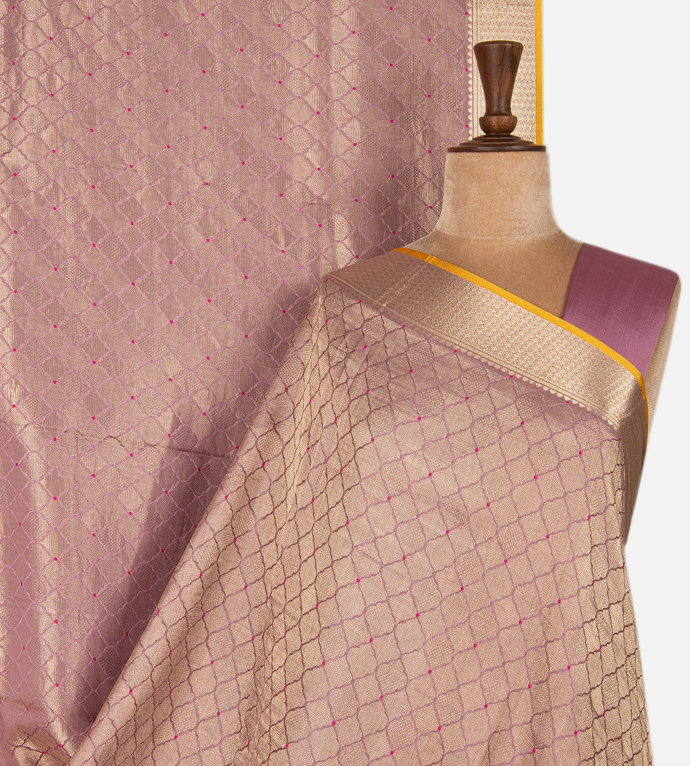 Pink Banarasi Crepe Saree
