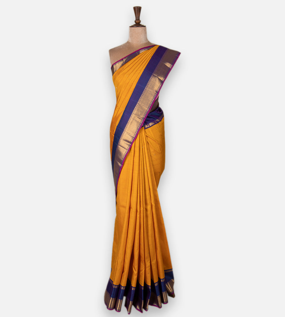 Yellow Kanchipuram Silk Saree