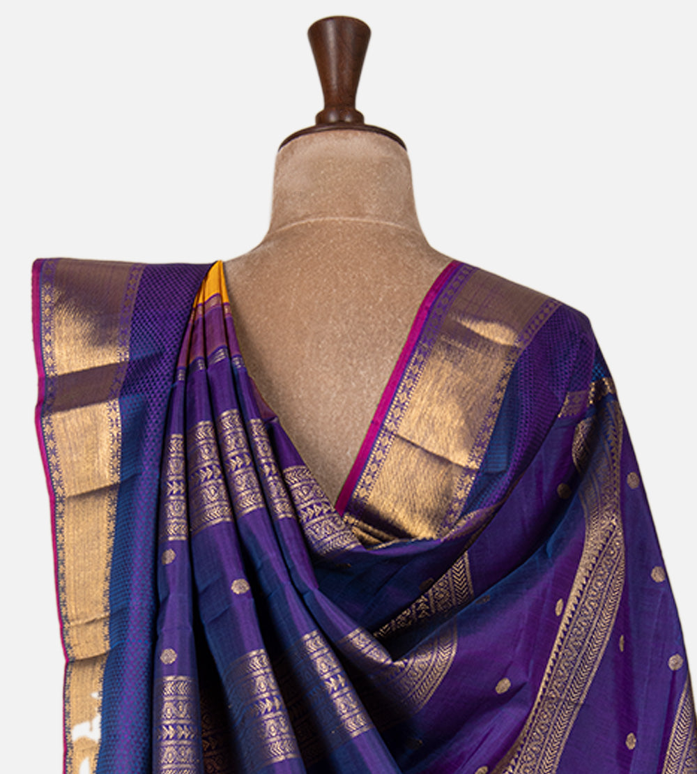 Yellow Kanchipuram Silk Saree