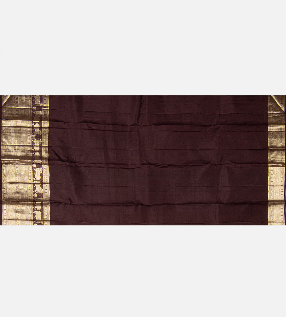 Beige Kanchipuram Silk Saree