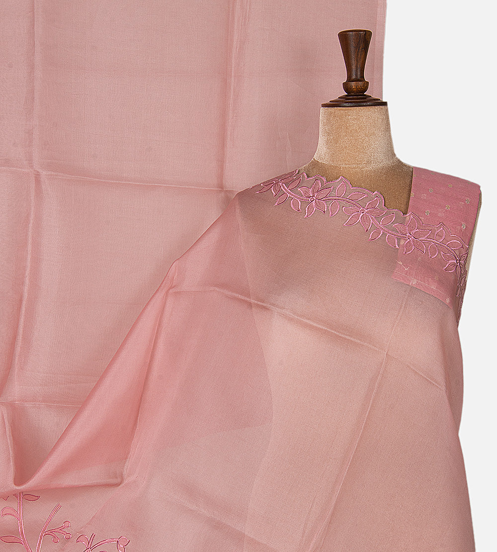 Pink Organza Saree