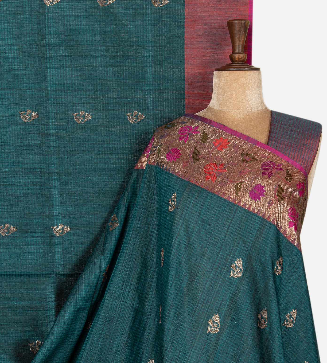 Blue Banarasi Tussar Saree