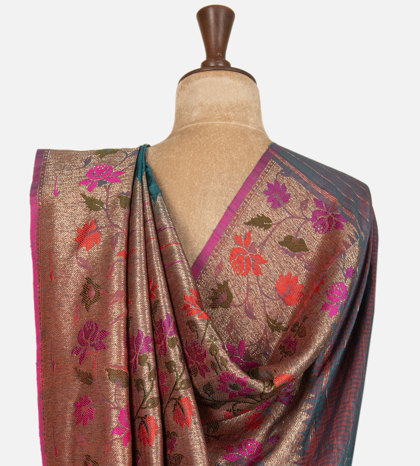 Blue Banarasi Tussar Saree