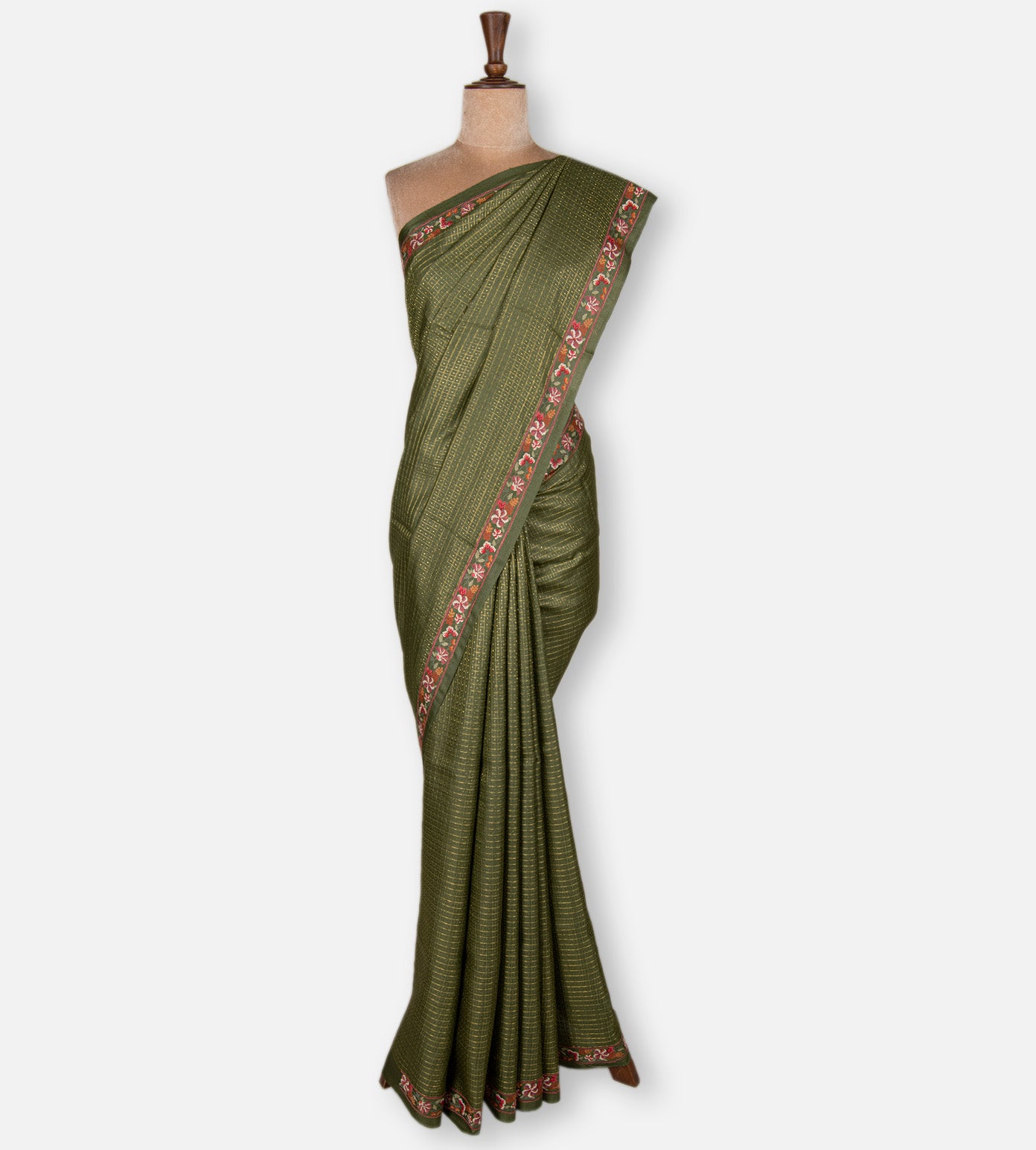 Green Tussar Saree