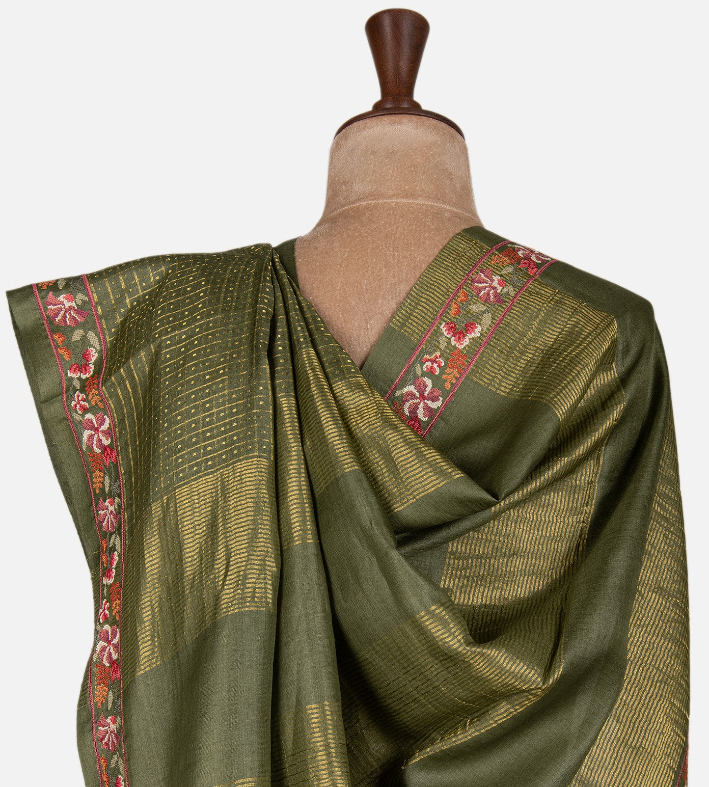Green Tussar Saree