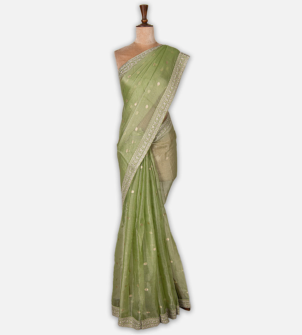 Green Organza Saree