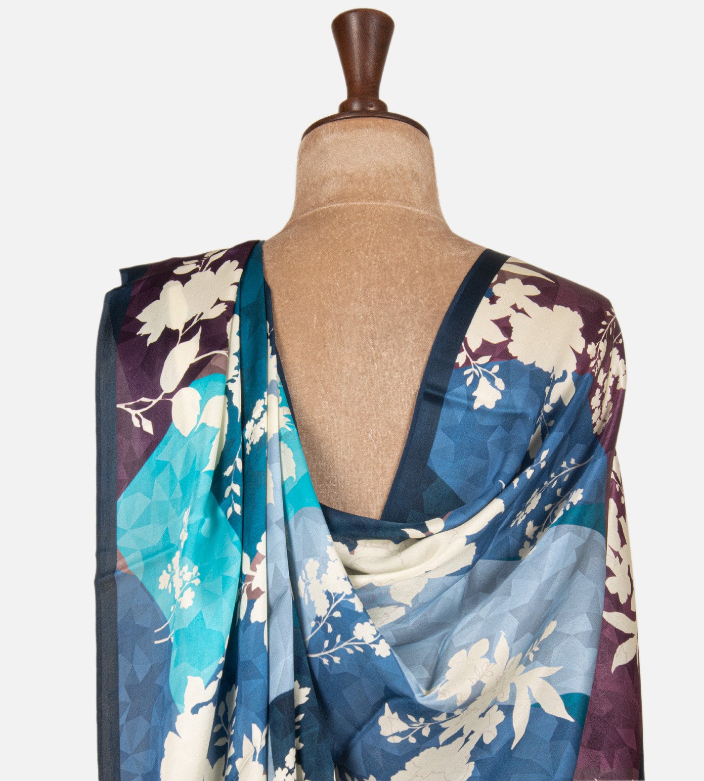 Multicolour Satin Crepe Saree