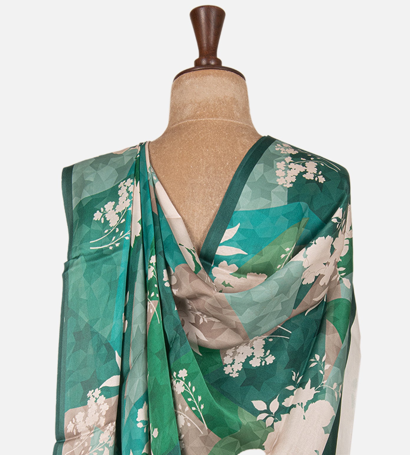 Multicolour Satin Crepe Saree