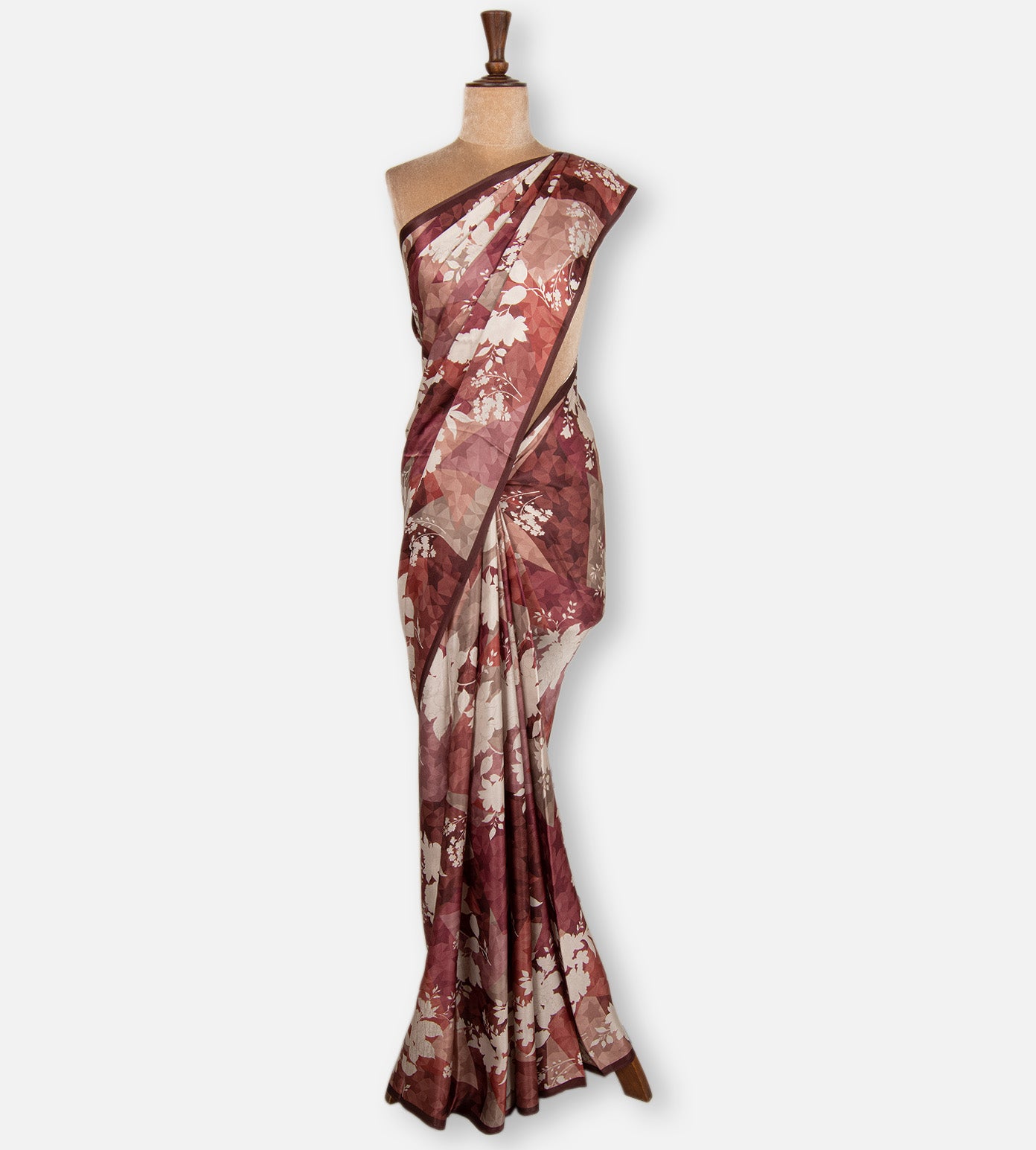 Multicolour Satin Crepe Saree