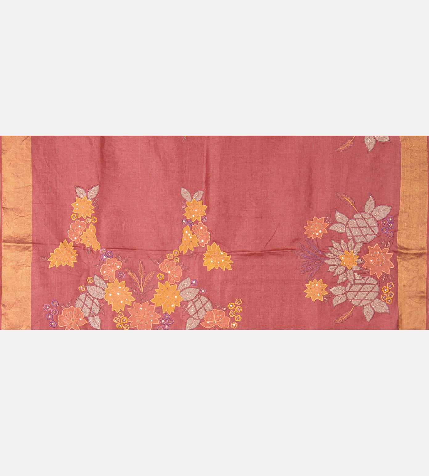 Pink Tussar Saree