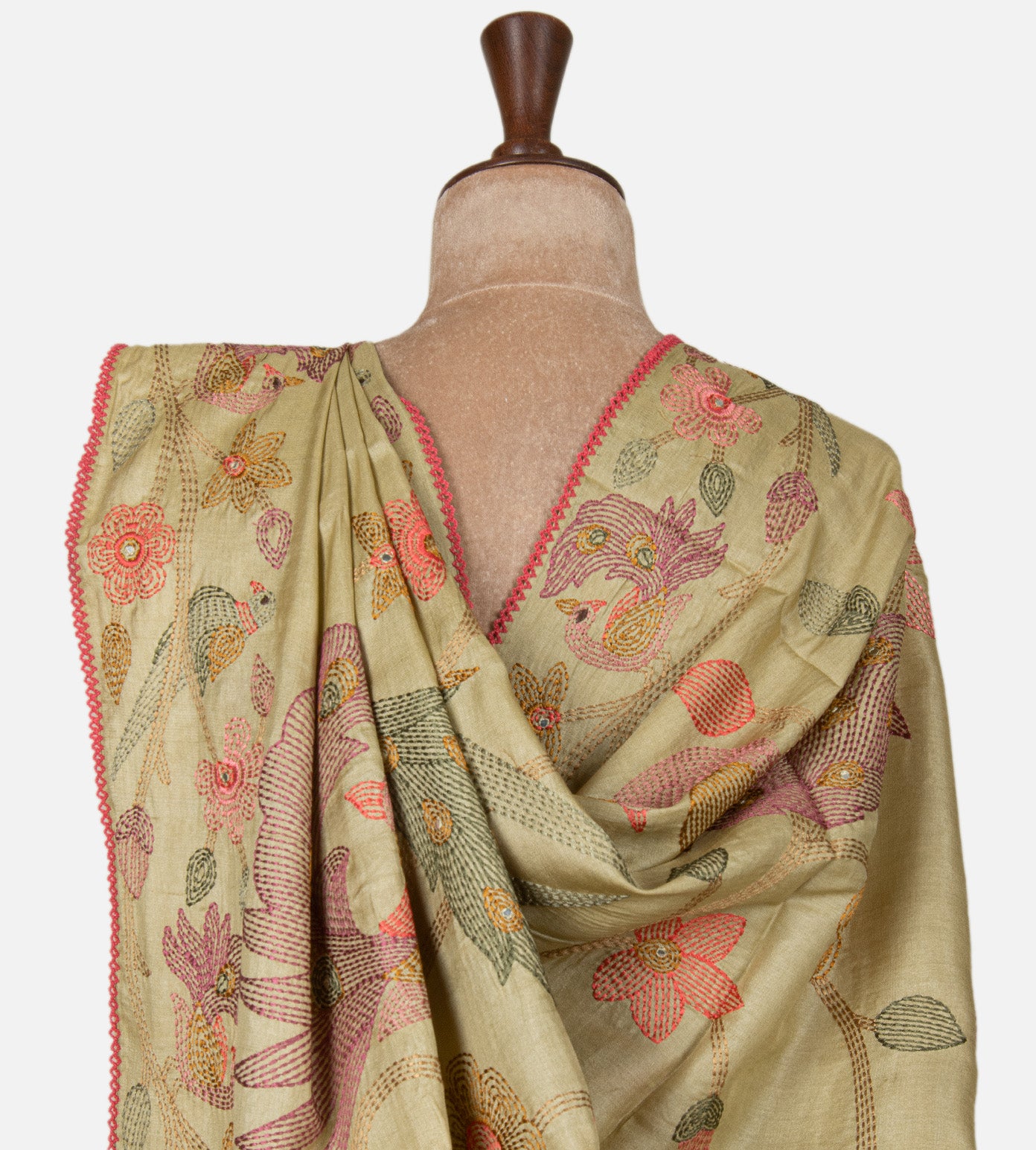 Light Green Tussar Saree