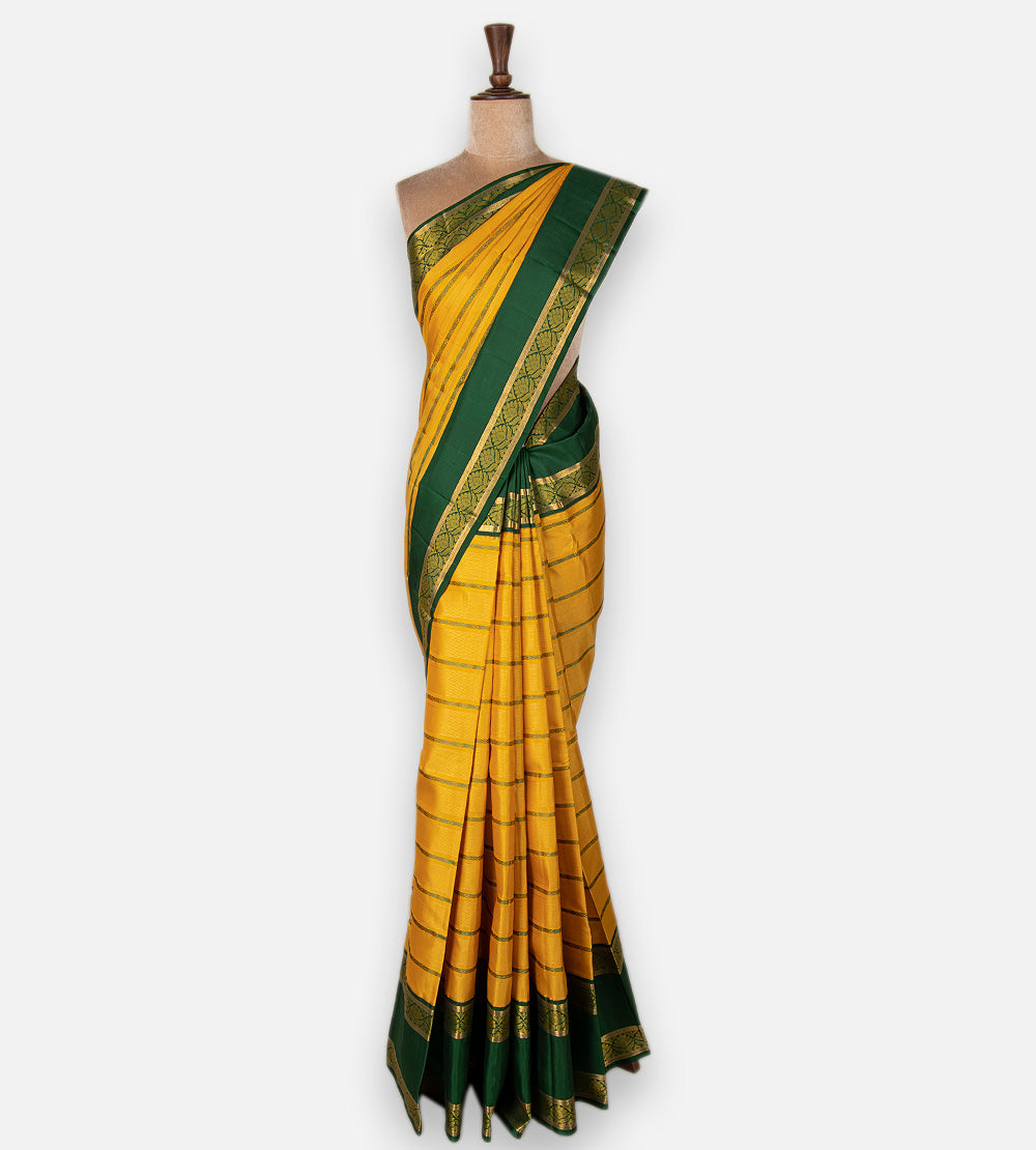 Yellow Kanchipuram Silk Saree