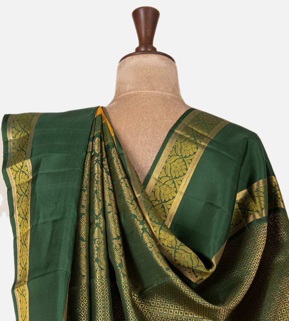 Yellow Kanchipuram Silk Saree