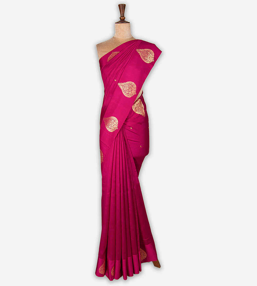 Pink Banarasi Kattan Silk Saree
