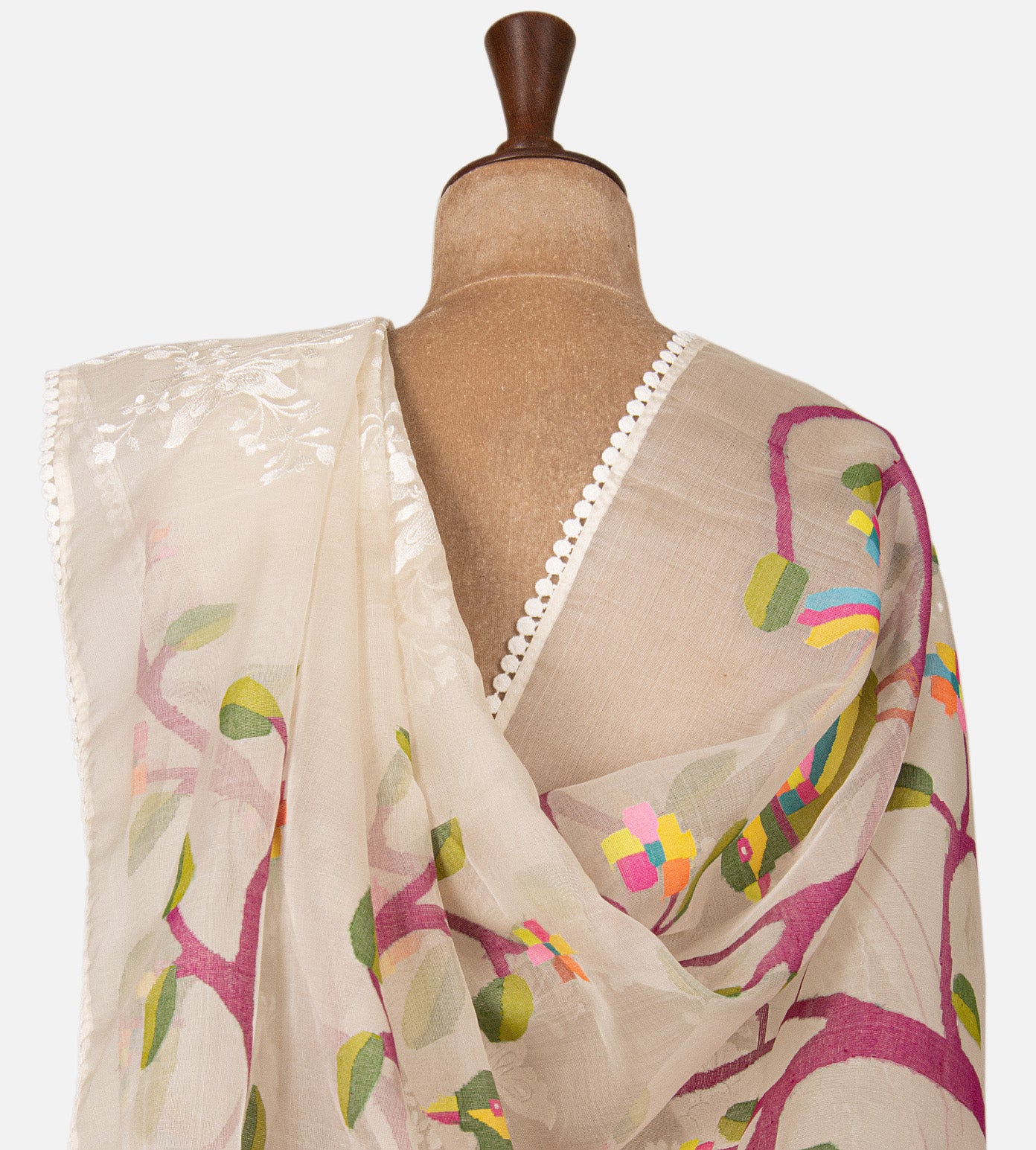 Creme Organza Saree