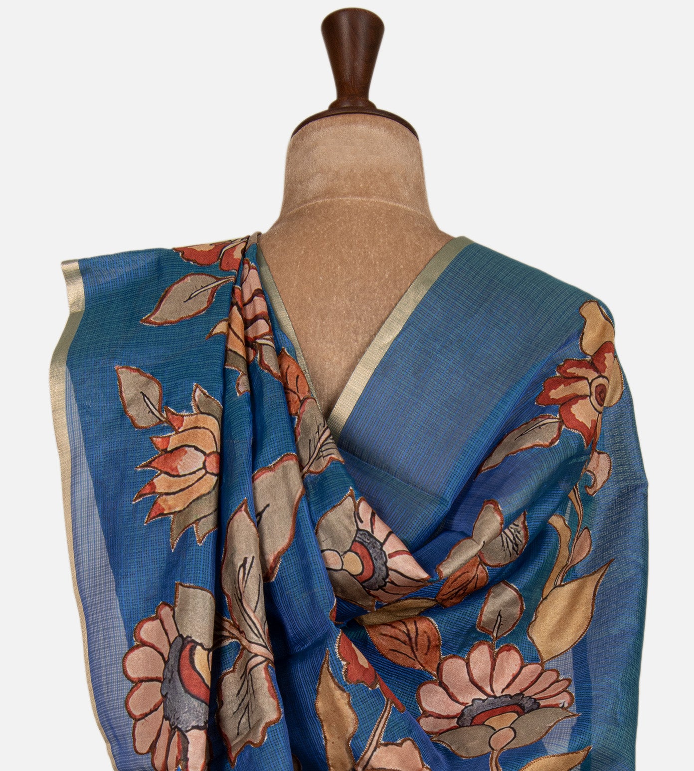 Blue Kota Cotton Saree