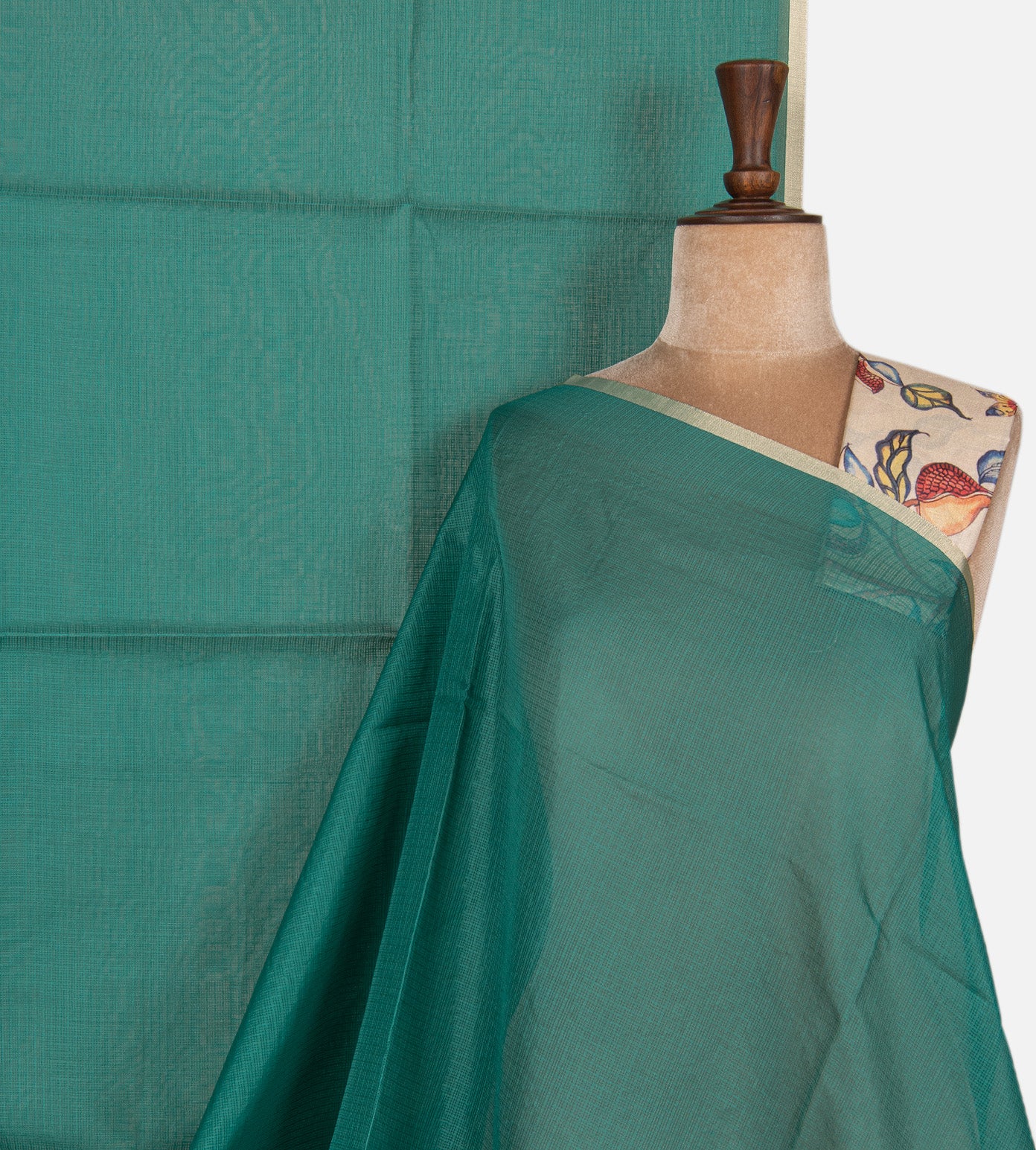 Sea Green Kota Cotton Saree