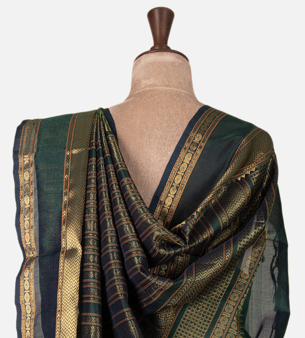Green Cotton Silk Saree