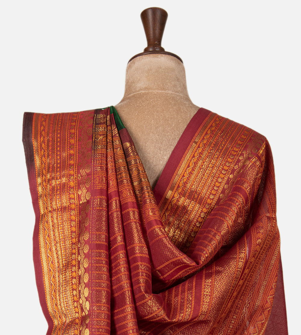 Green Cotton Silk Saree