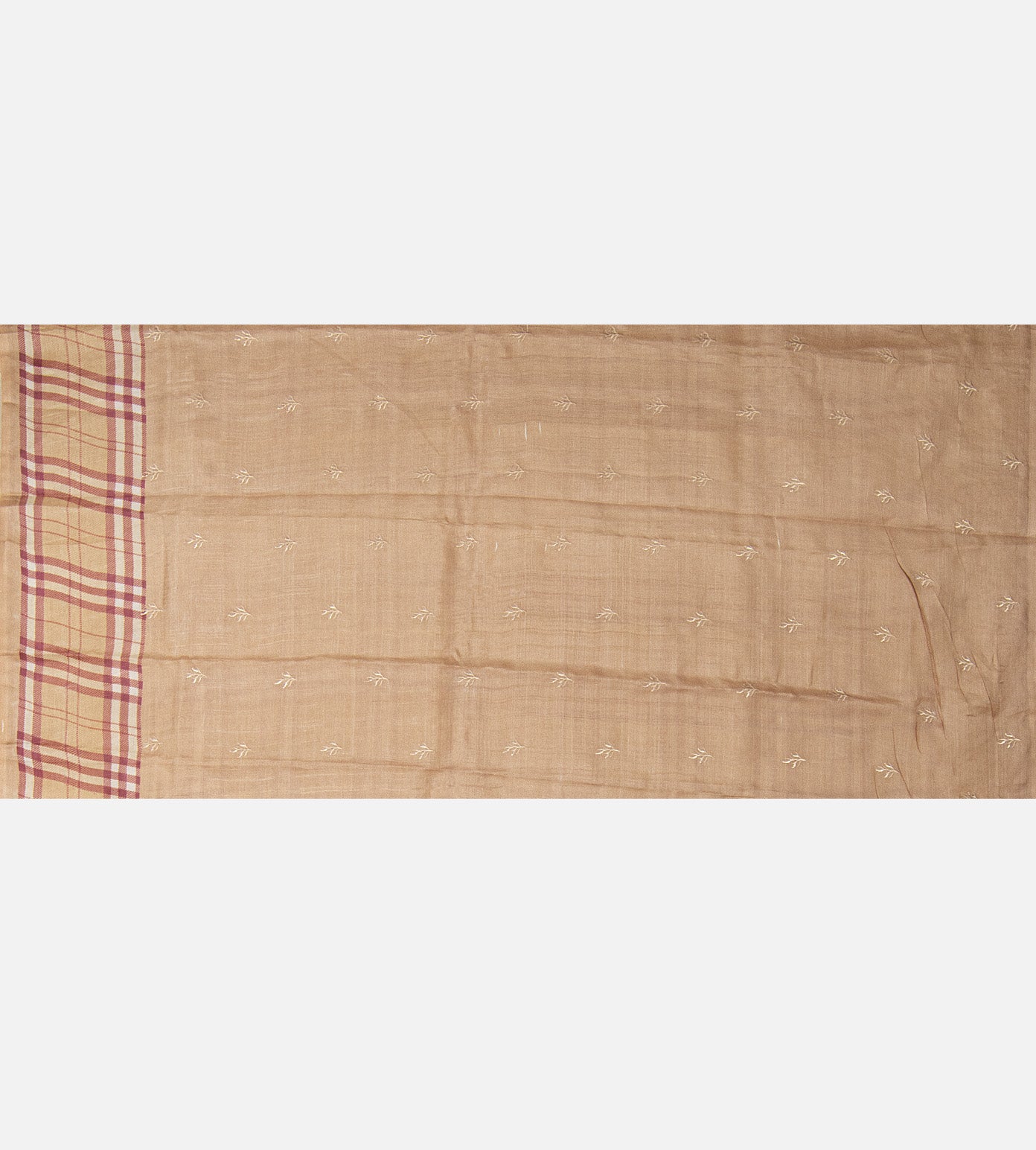 Deep Beige Tussar Saree