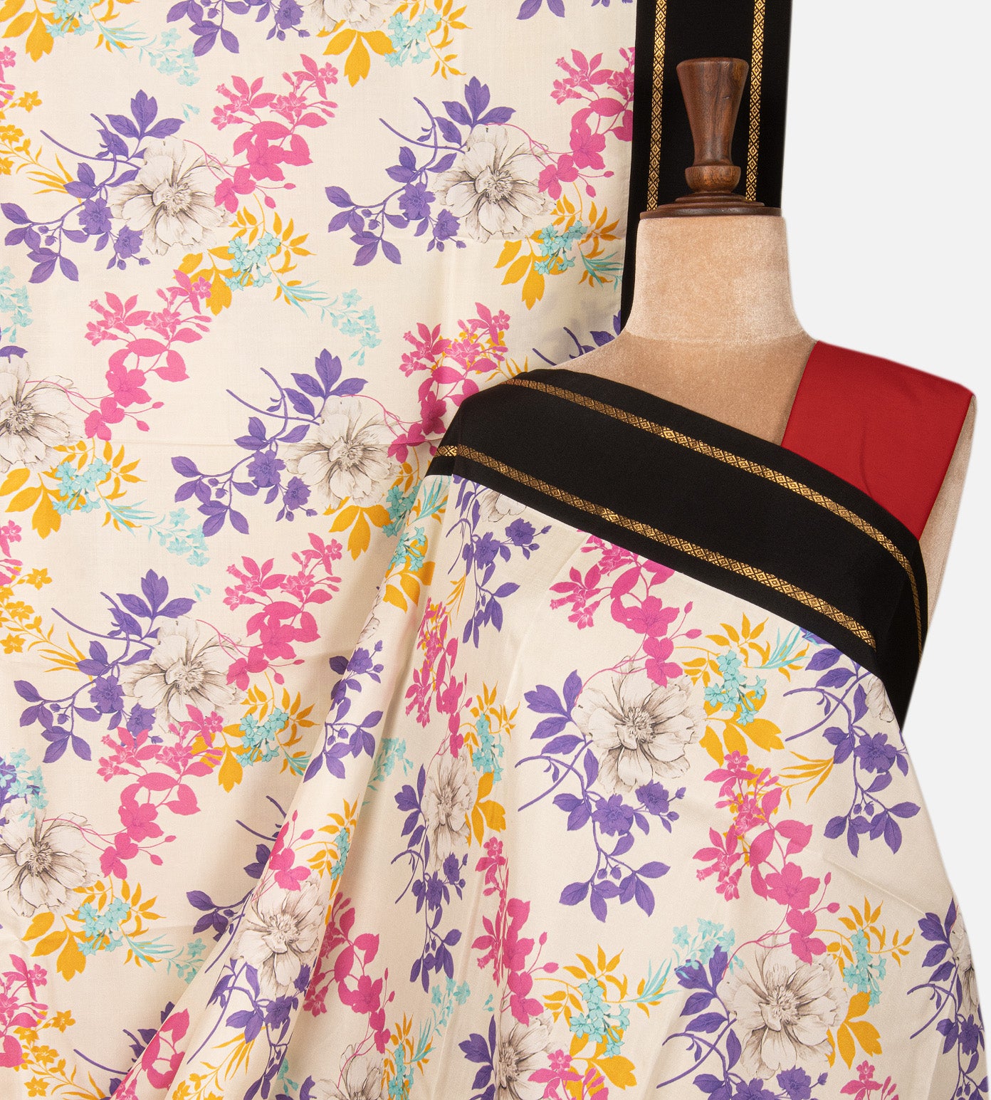 Off-White Soft Silk Saree