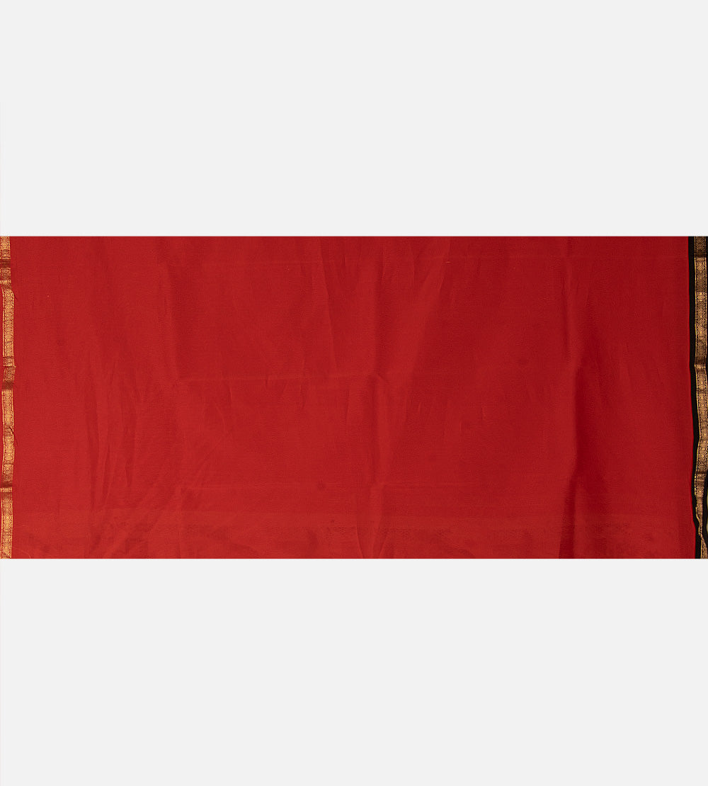 Off-White and Peach Soft Silk Saree