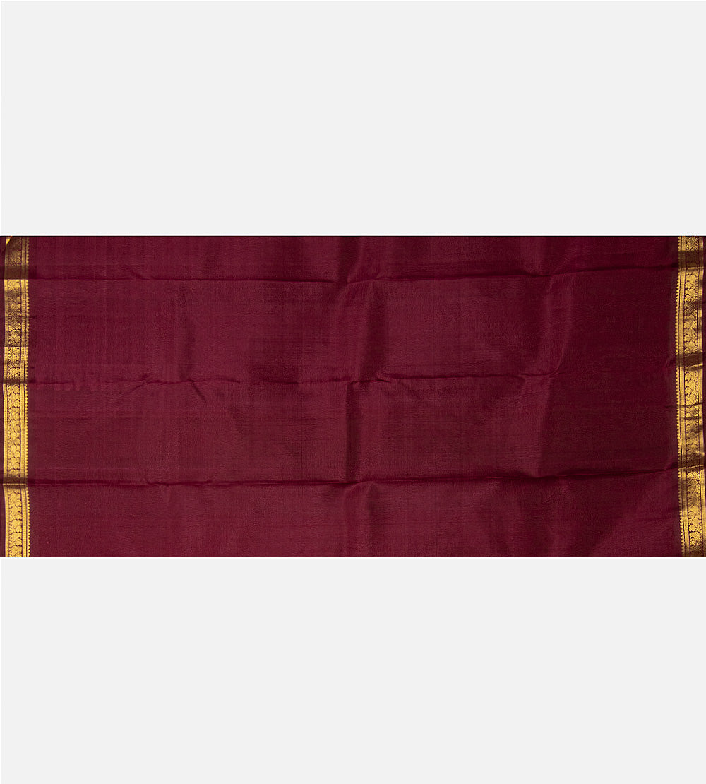Orange Kanchipuram Silk Saree