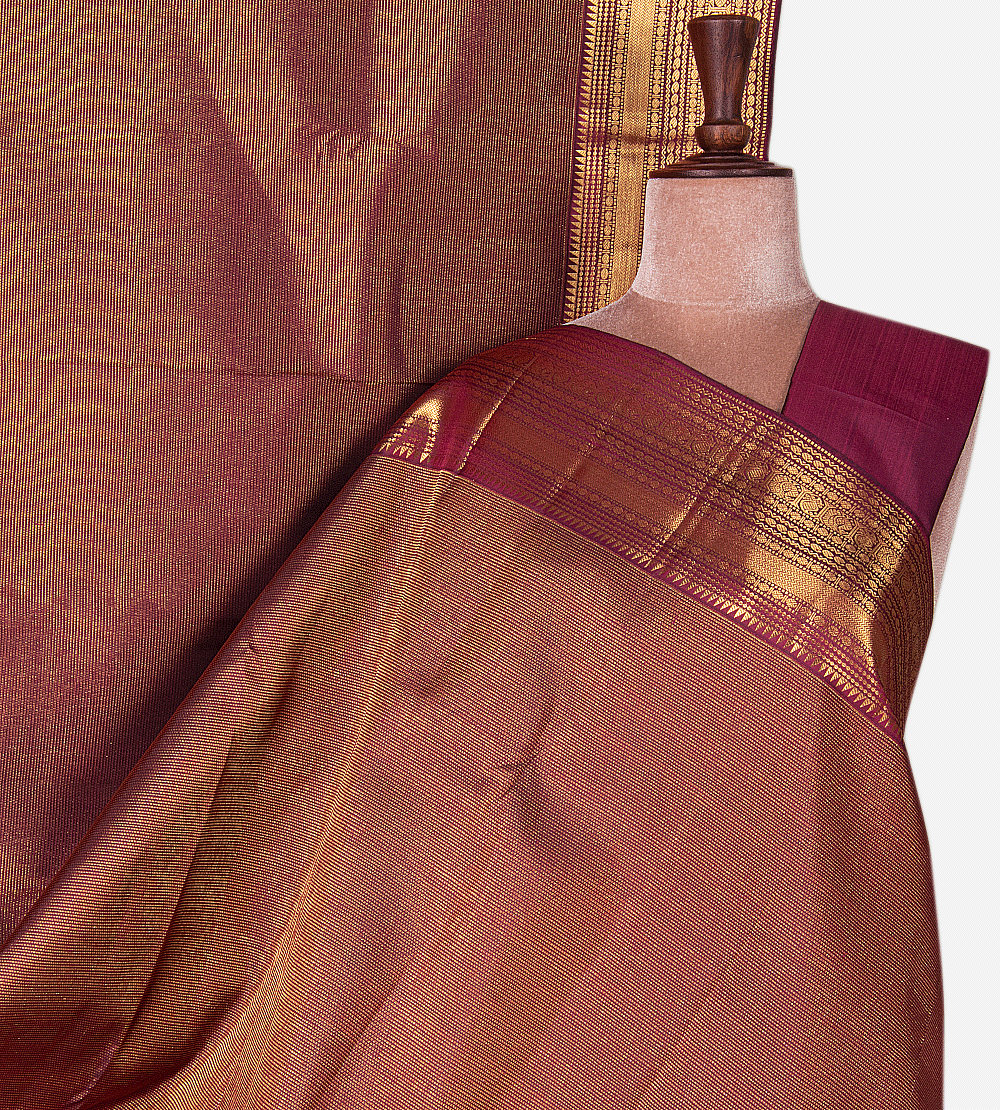 Deep Pink Kanchipuram Silk Saree