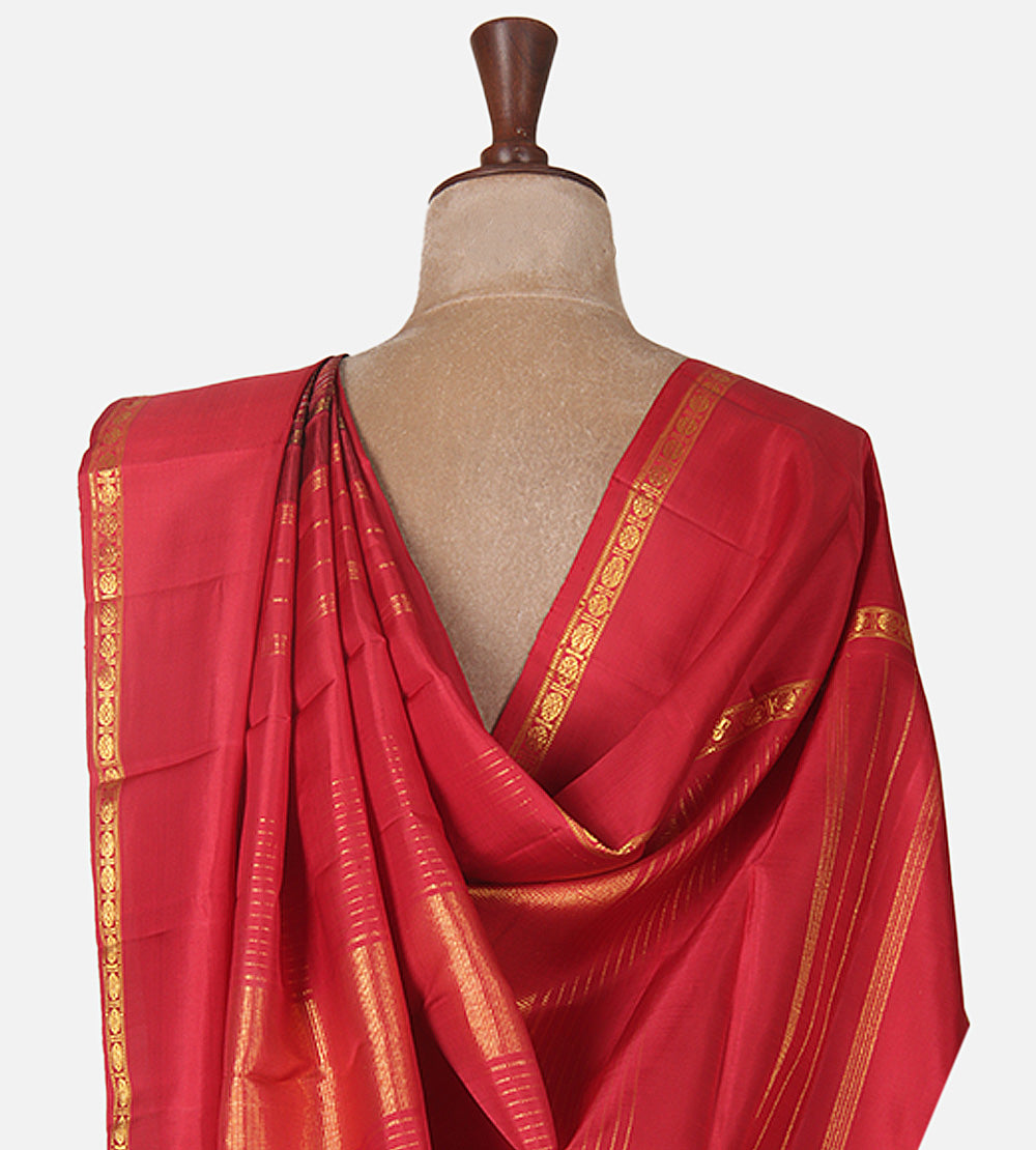 Maroon Kanchipuram Silk Saree