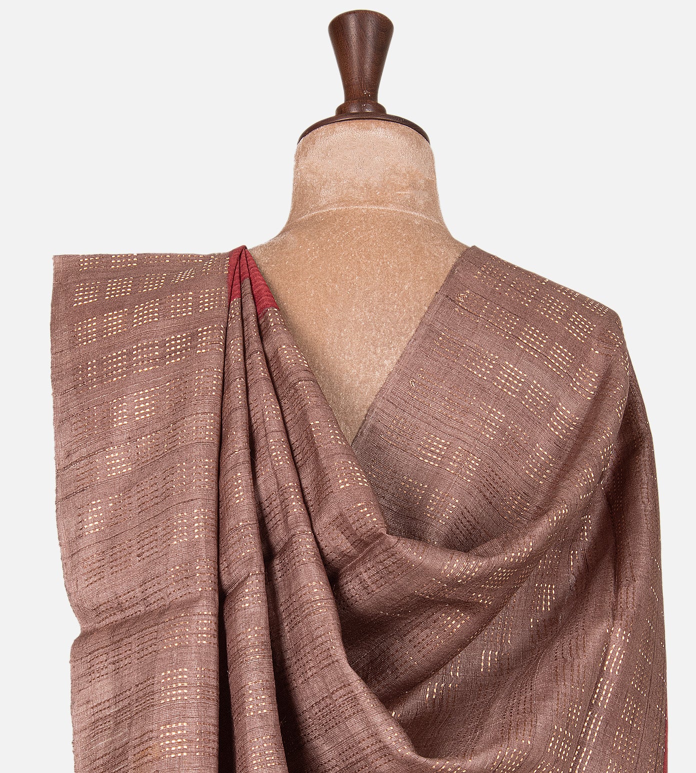 Red Tussar Saree