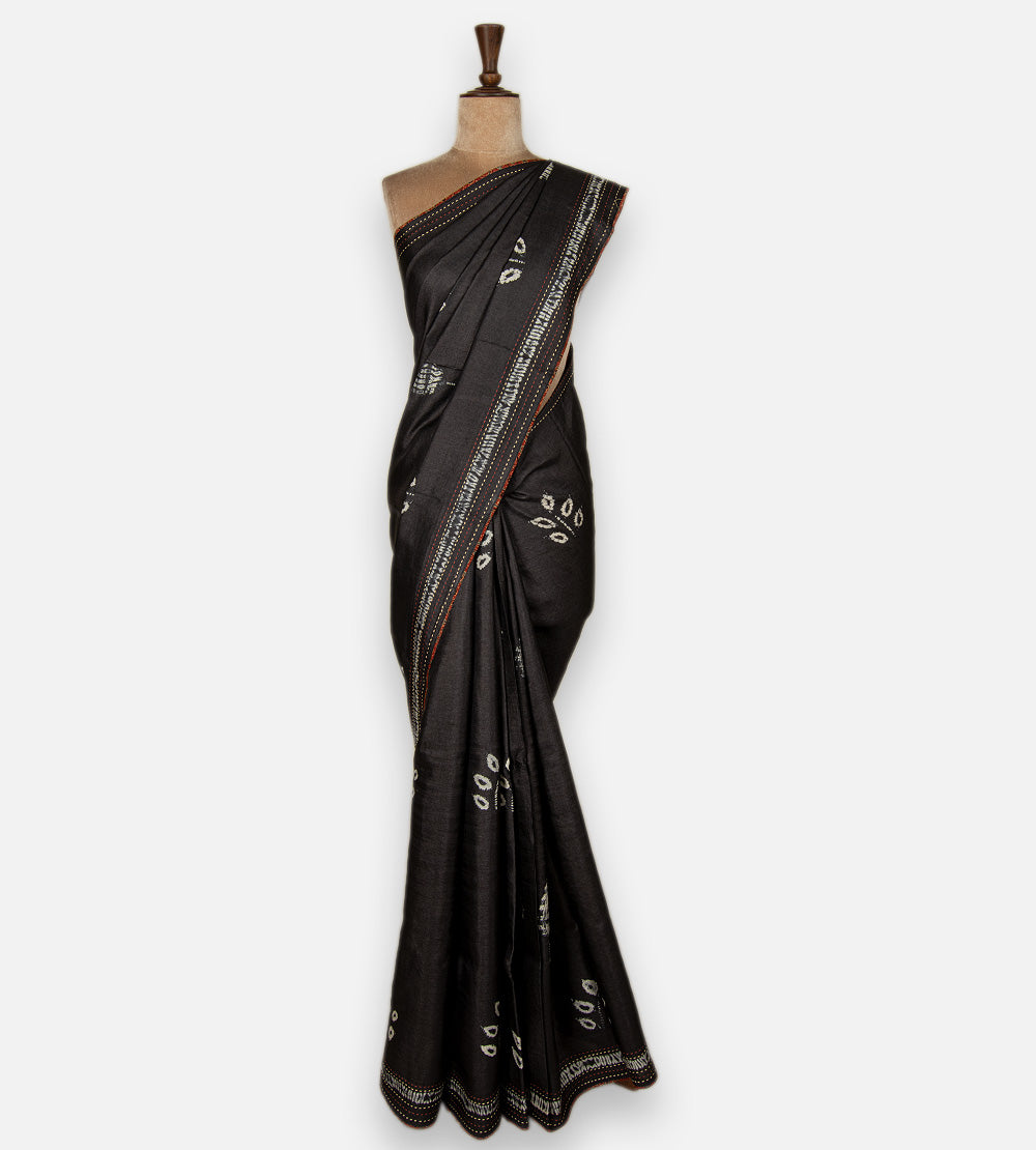 Black Tussar Saree
