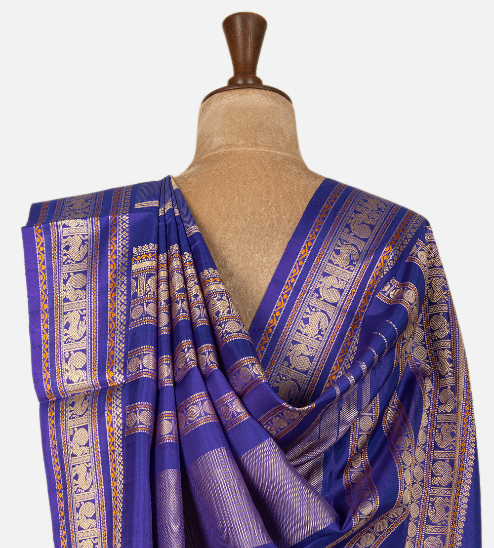 Beige Kanchipuram Silk Saree