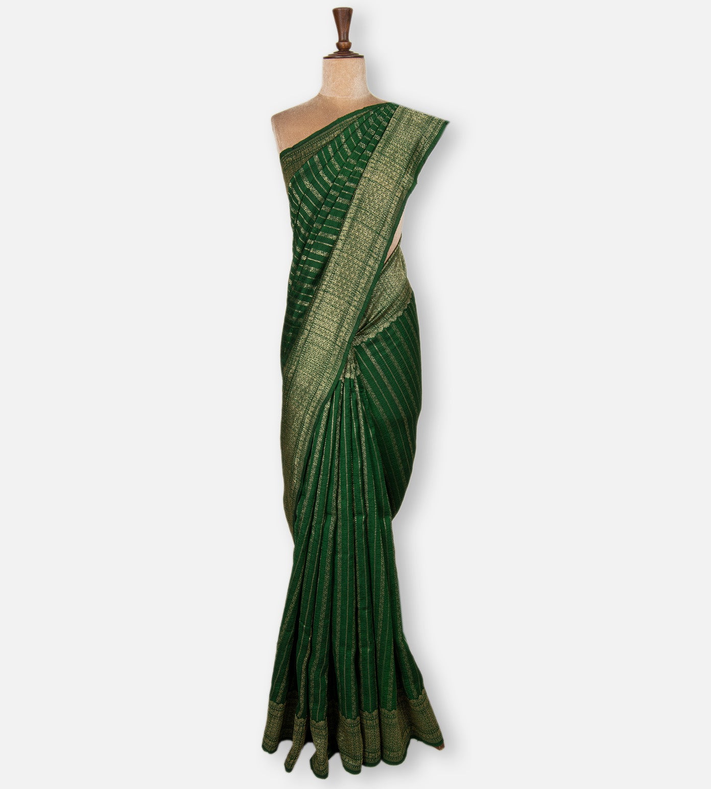 Green Banarasi Tussar Saree