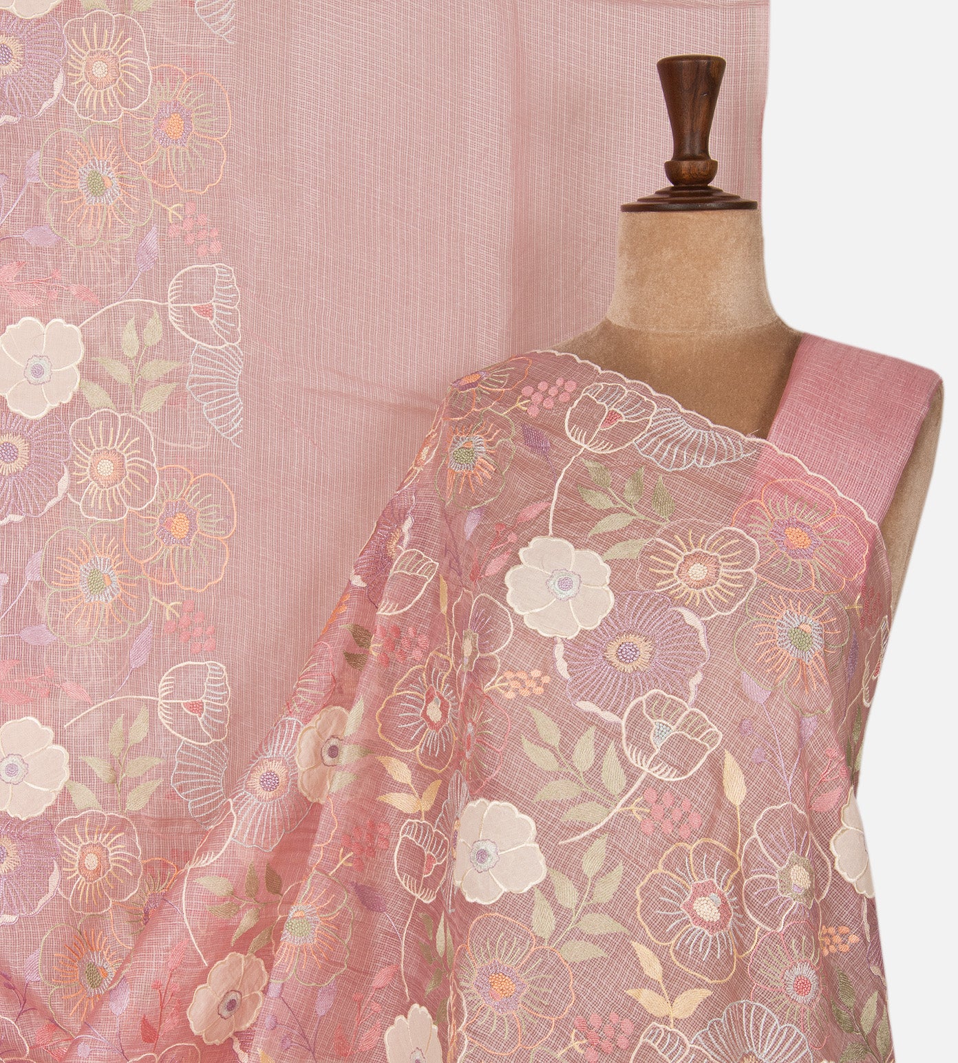 Light Pink Kota Silk Saree