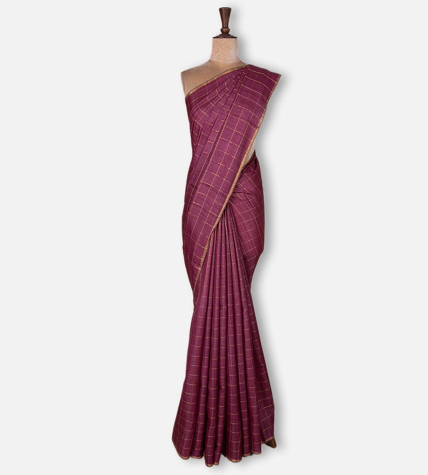 Deep Pink Tussar Saree