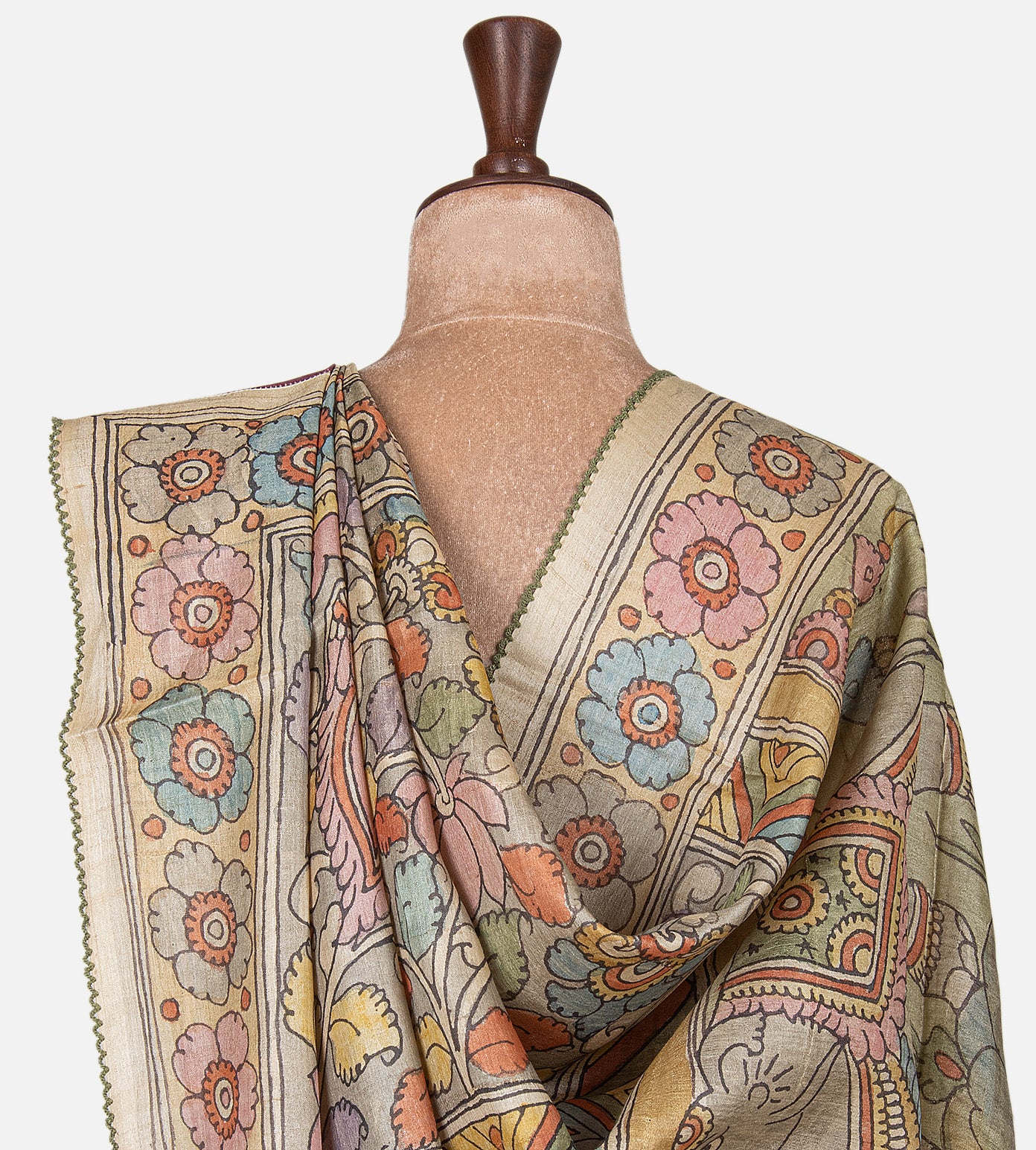 Deep Pink Tussar Saree