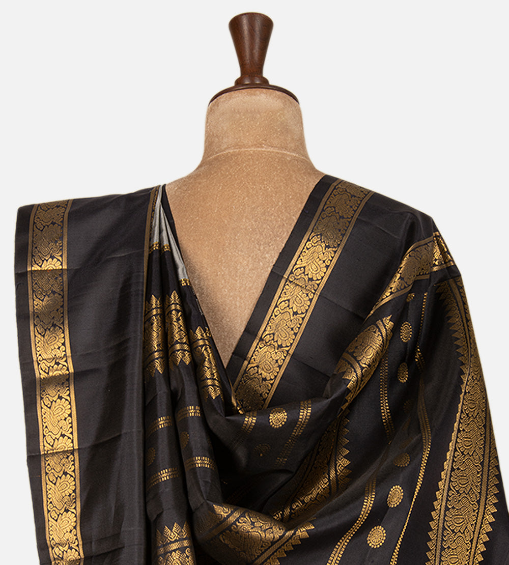 Grey Kanchipuram Silk Saree