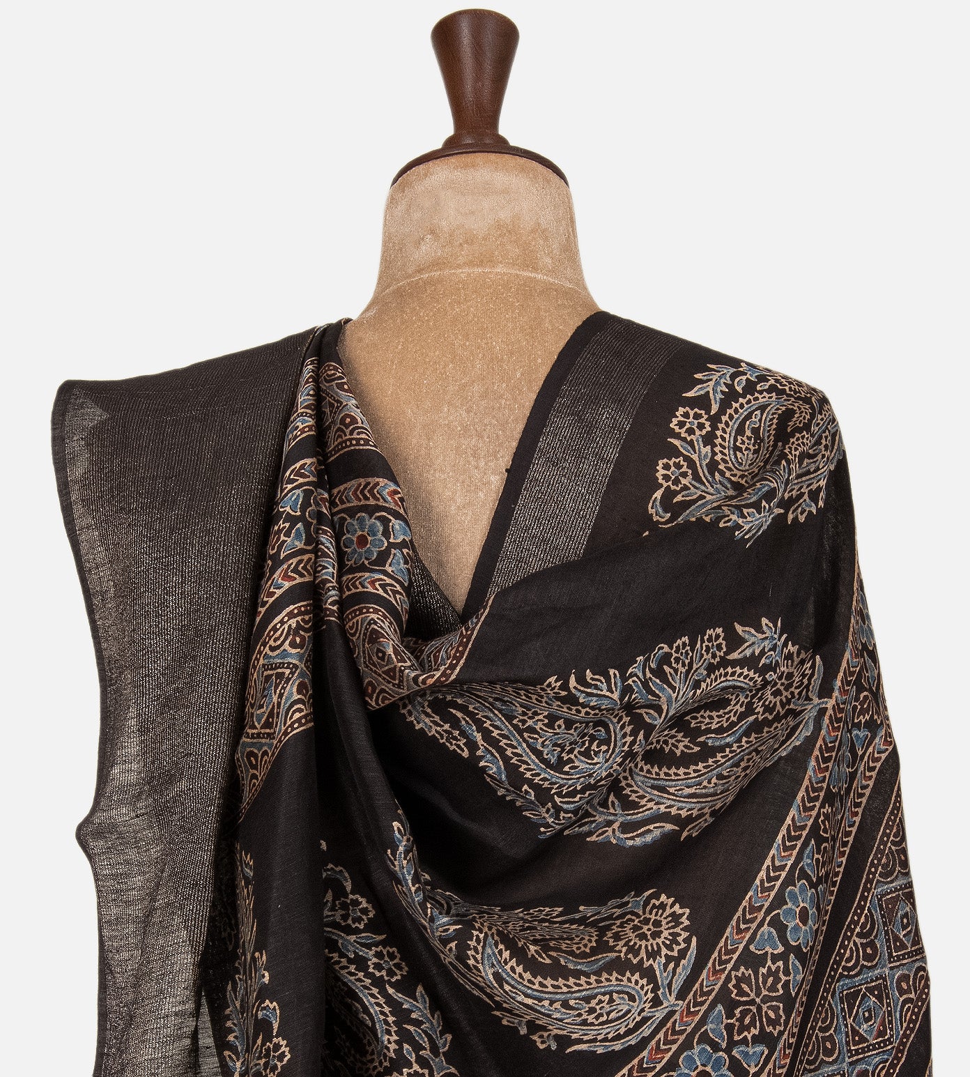 Black Linen Saree
