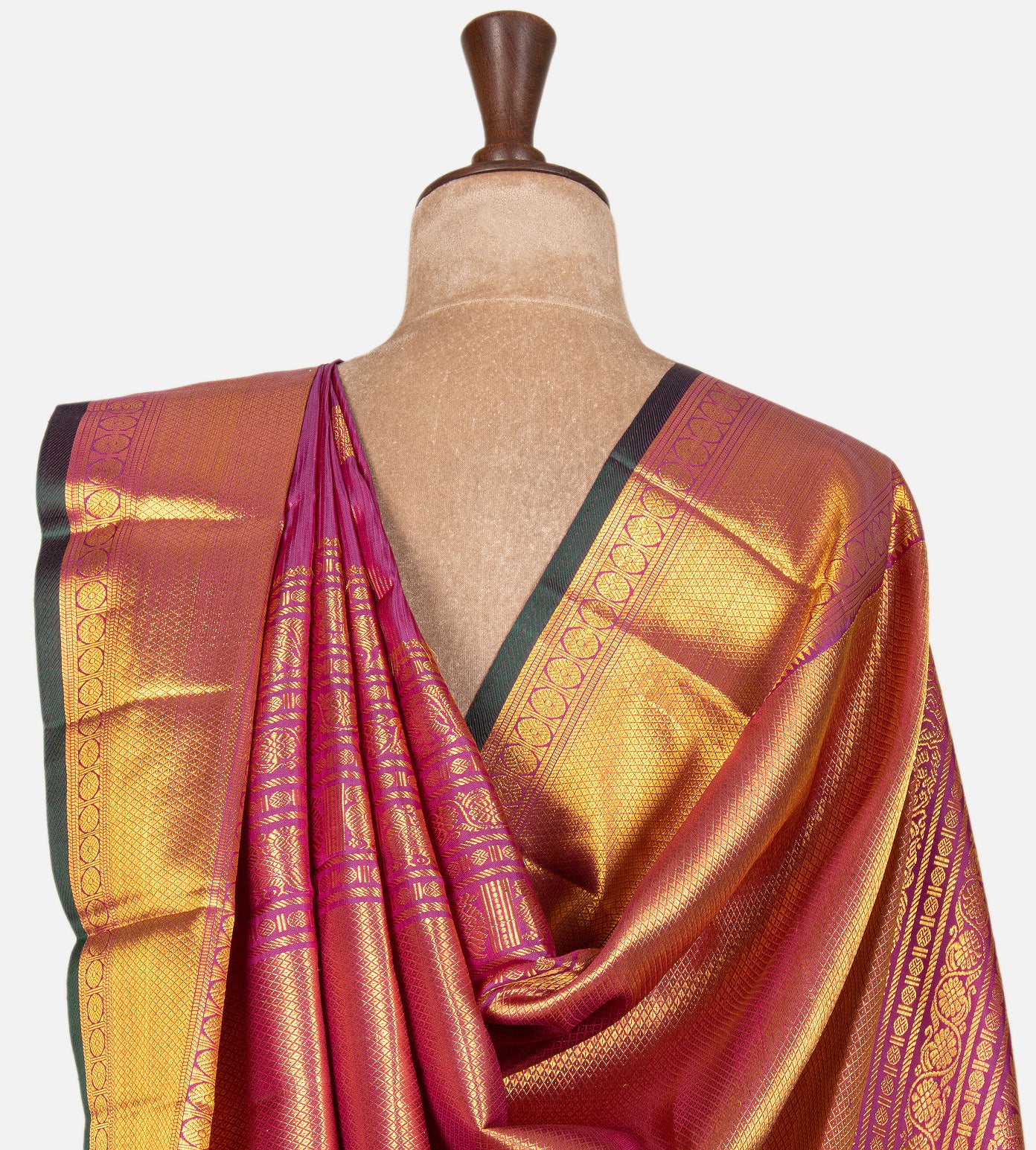Pink Kanchipuram Silk Saree