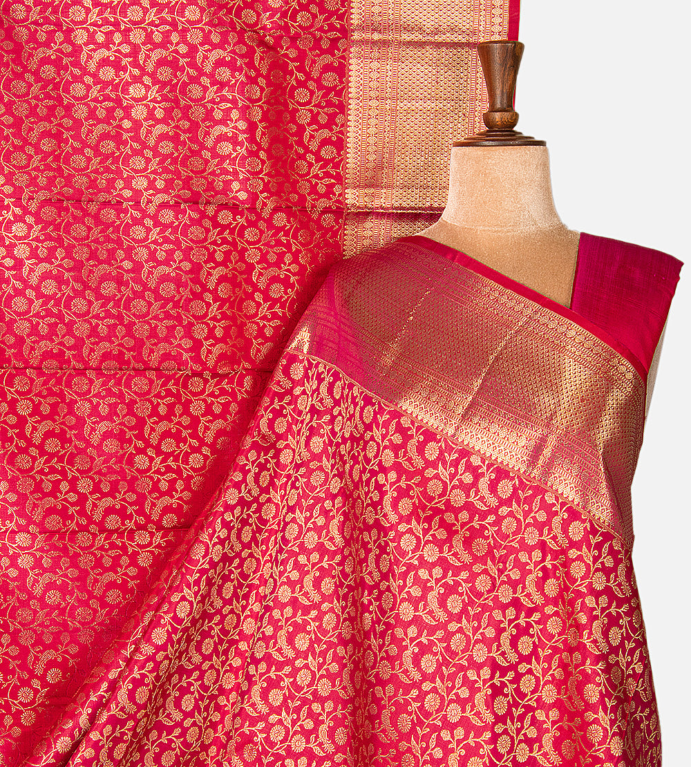 Pink Kanchipuram Silk Saree