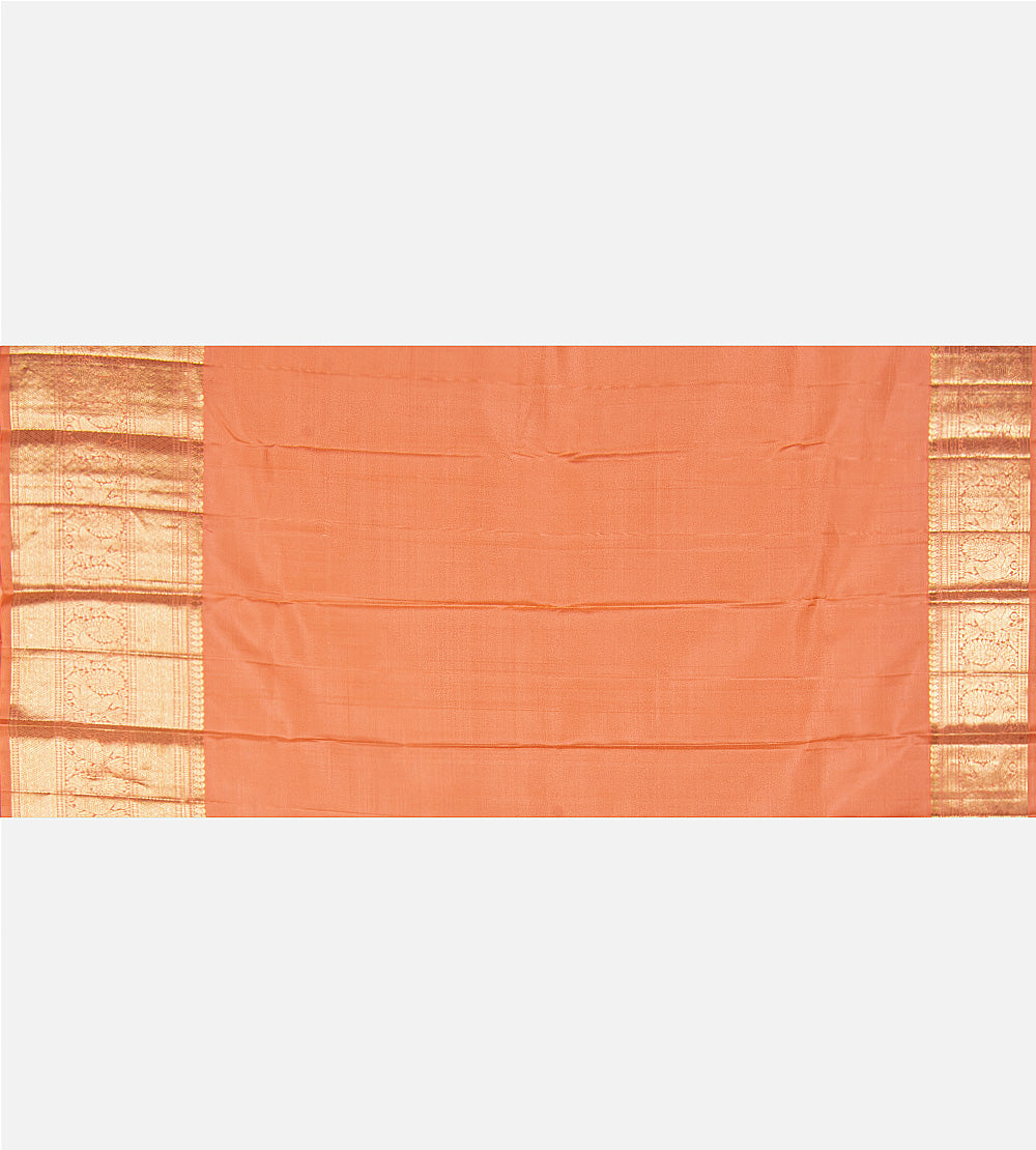Peach Kanchipuram Silk Saree
