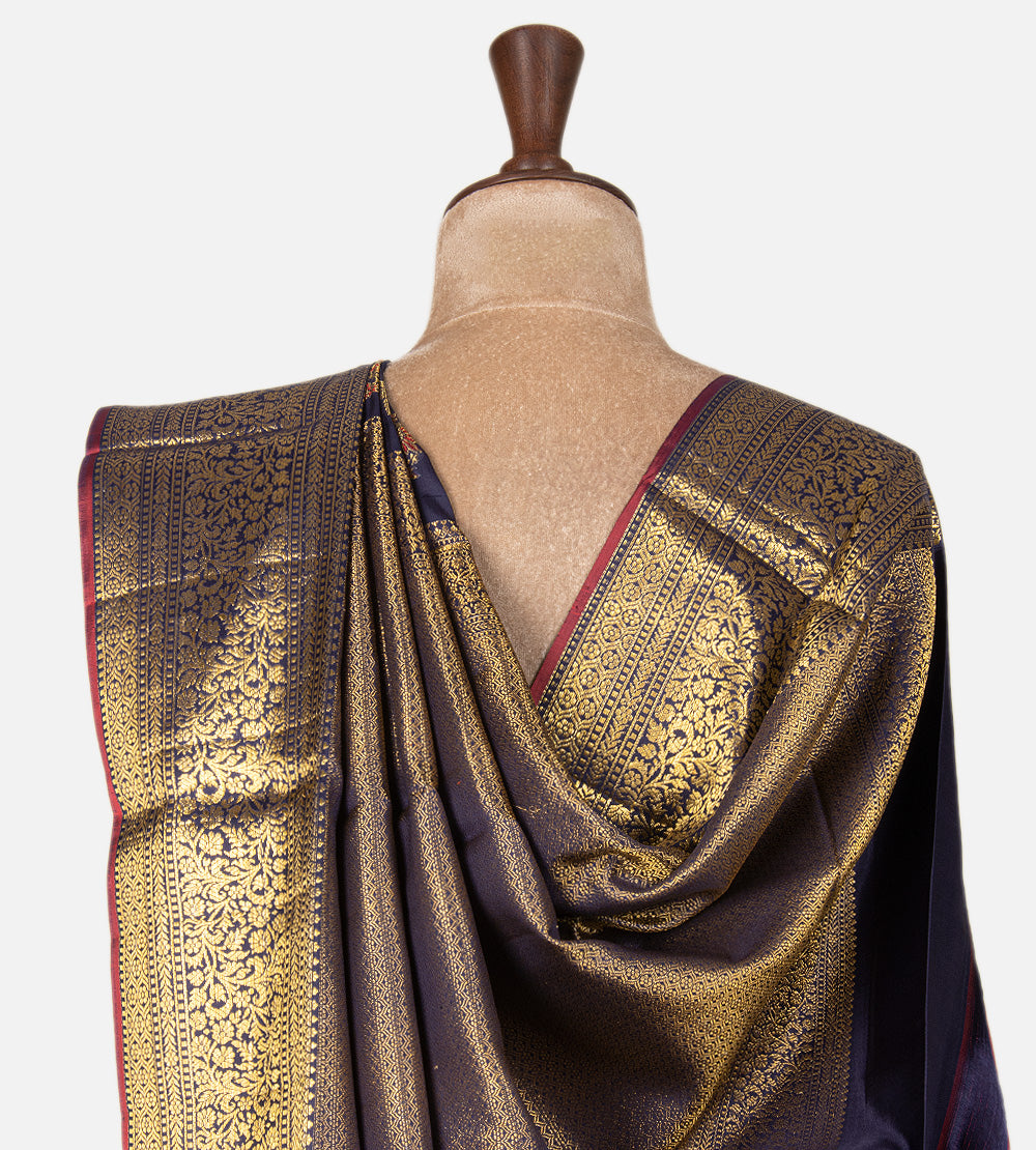 Blue Kanchipuram Silk Saree